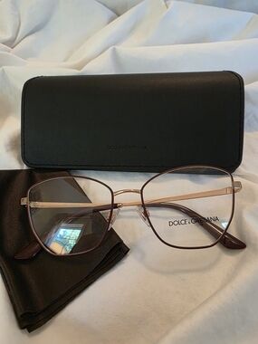 Dolce & Gabbana Women's Brown Metal Frame Eyeglasses